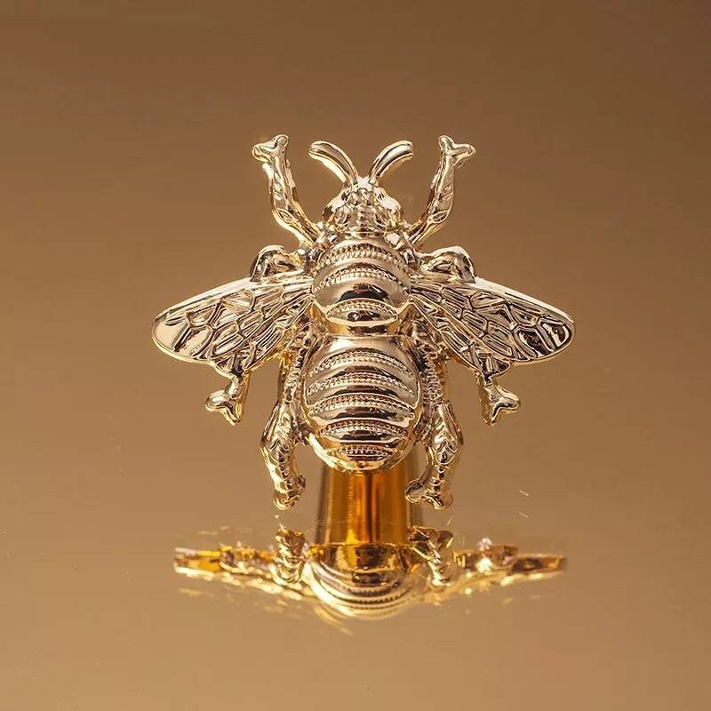 Gold or silver bumble bee cabinet pull/Honey bee drawer knob/Shiny gold or silver bee door handle/IKEA furniture hack/Bee door knob
