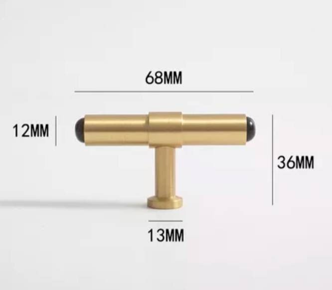 Gold brass and black obsidian crystal drawer handle/Black crystal and gold brass cabinet pull/Luxury hardware/Gemstone and brass door handle