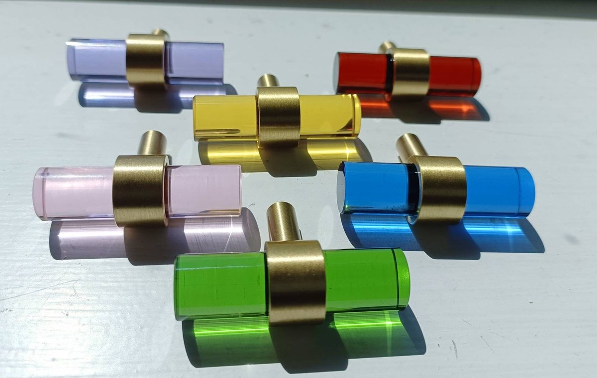 Blue yellow red or pink acrylic lucite cabinet T bar handle/bright coloured drawer pull/nursery cabinet door handle/colourful door handle