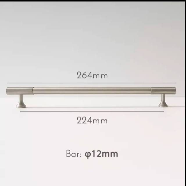 Silver nickle cabinet pull/Matte silver bar pull handle with a line pattern/Silver nickle drawer handle/modern silver furniture hardware