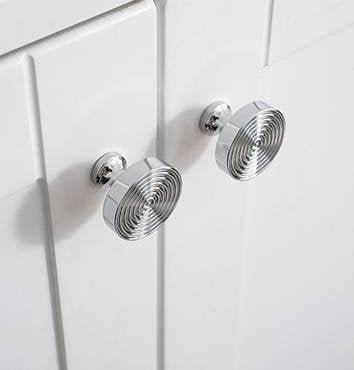 Chunky shiny silver echo pattern drawer handle/silver furniture hardware/Mid century modern drawer knob/silver retro style cabinet pull