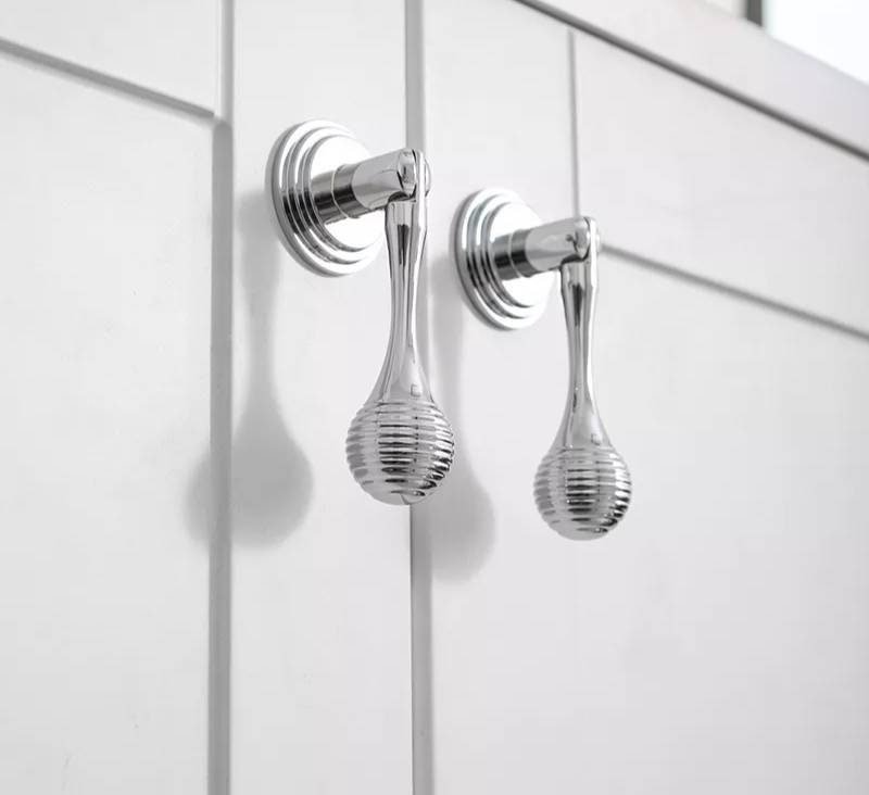 Silver ball finial cabinet bar handle/Unusual silver ball design cabinet drawer pull/silver furniture hardware/kitchen renovation door knob
