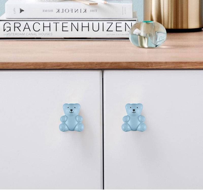 Cute teddy shaped drawer pull/Teddy Bear shaped cabinet handle/drawer handles for nursery furniture/Kids room door knob/Bear shaped handle
