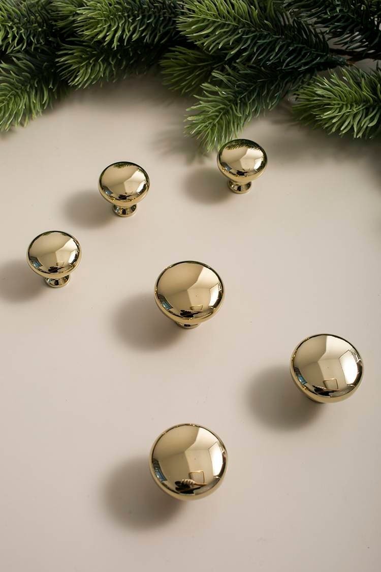 Round shiny gold brass cabinet handle/mirror shiny gold drawer knob/Polished brass door handle/Solid brass furniture hardware/classic handle
