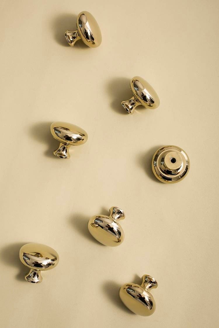 Round shiny gold brass cabinet handle/mirror shiny gold drawer knob/Polished brass door handle/Solid brass furniture hardware/classic handle