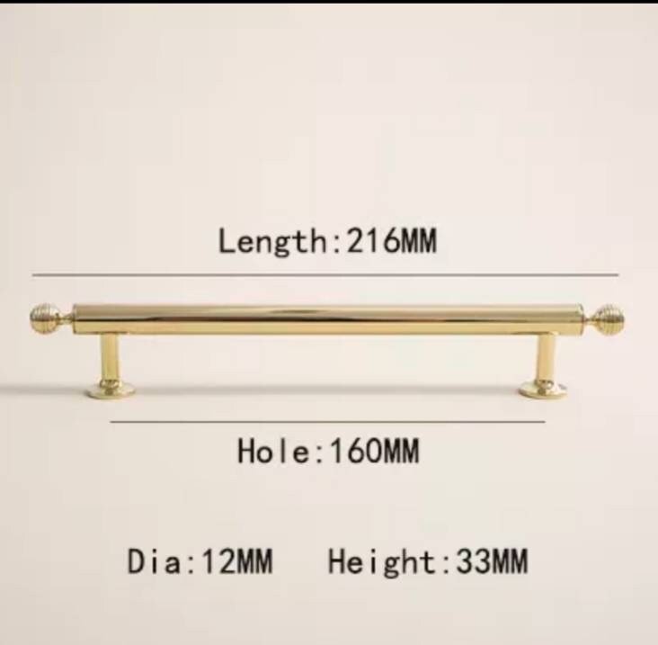Shiny gold ball finial cabinet bar handle/Unusual polished gold ball design cabinet drawer pull/Gold furniture hardware/kitchen renovation