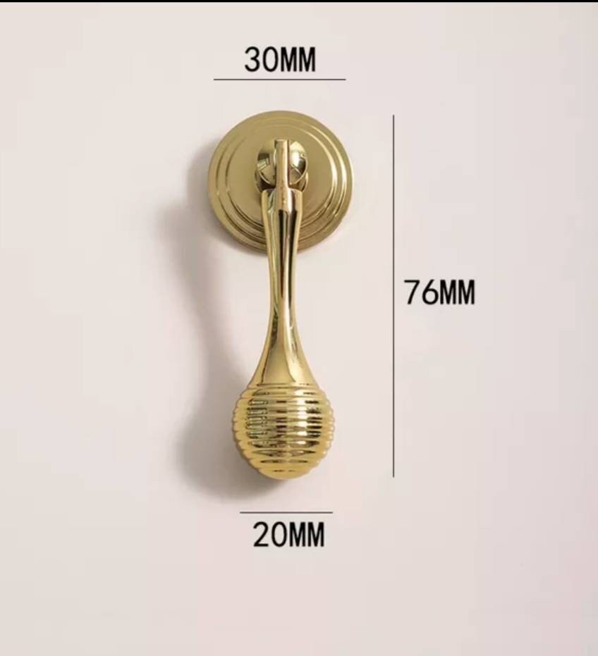 Shiny gold ball finial cabinet bar handle/Unusual polished gold ball design cabinet drawer pull/Gold furniture hardware/kitchen renovation