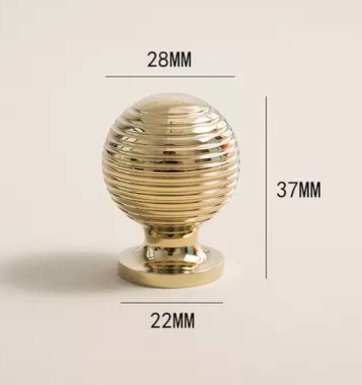 Shiny gold ball finial cabinet bar handle/Unusual polished gold ball design cabinet drawer pull/Gold furniture hardware/kitchen renovation