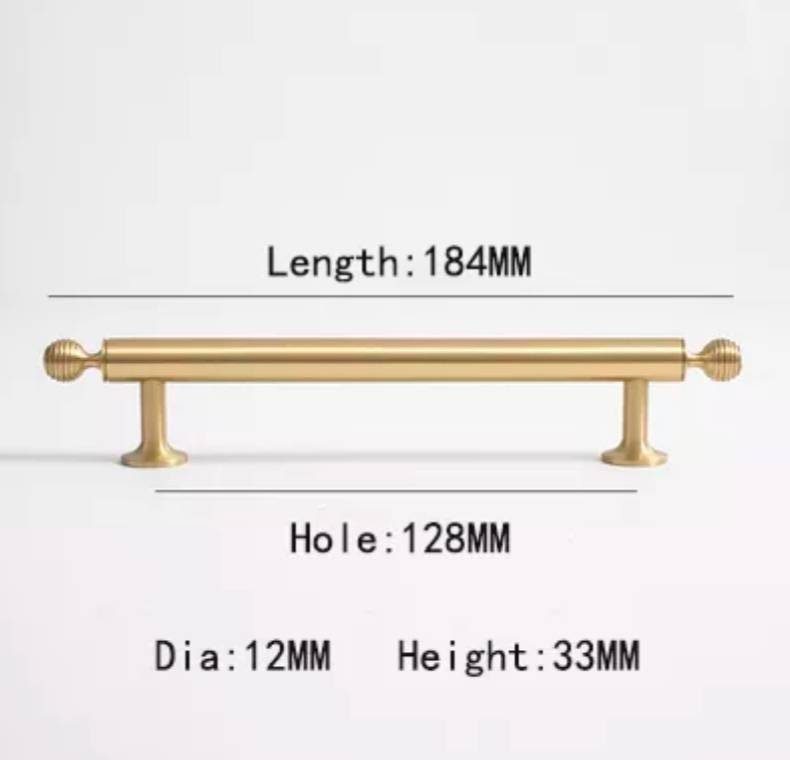 Matte gold ball finial cabinet bar handle/Unusual matte gold ball design cabinet drawer pull/Gold furniture hardware/Brass kitchen hardware