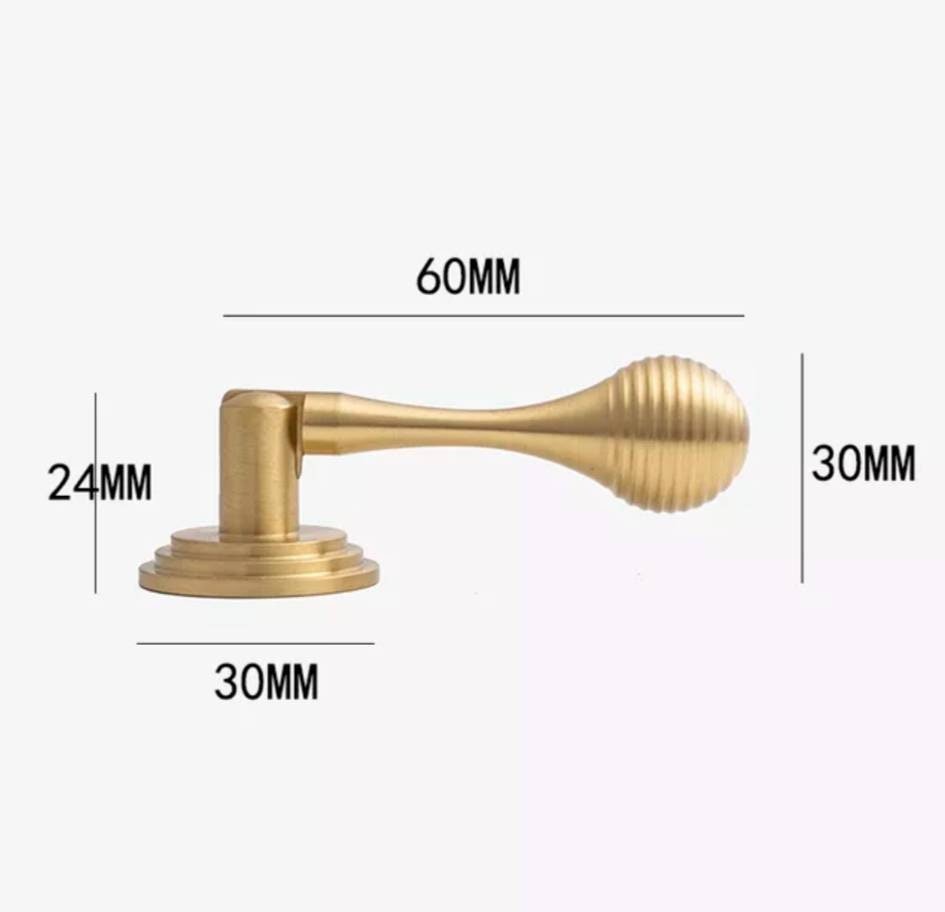 Matte gold ball finial cabinet bar handle/Unusual matte gold ball design cabinet drawer pull/Gold furniture hardware/Brass kitchen hardware