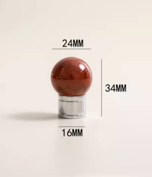 Semi precious stone ball drawer knob/Crystal drawer pull/Round gemstone cabinet handle/Silver door knob/Quartz crystal and silver handle