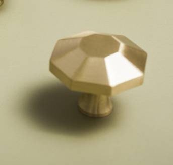 Gold geometric shaped drawer handle/Octagonal pyramid drawer pull/kitchen cabinet handle/Brass furniture hardware/Flat topped Octagonal knob