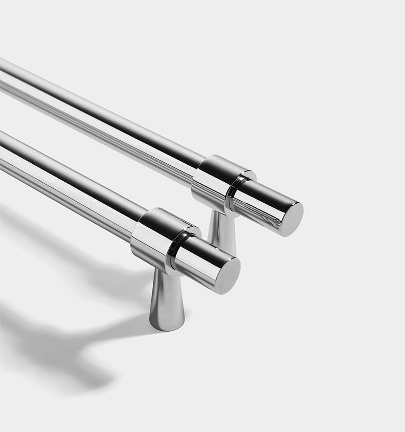 Shiny silver classic cabinet bar handle/silver cabinet pull/Brass furniture hardware/classic chrome door handle/silver kitchen hardware