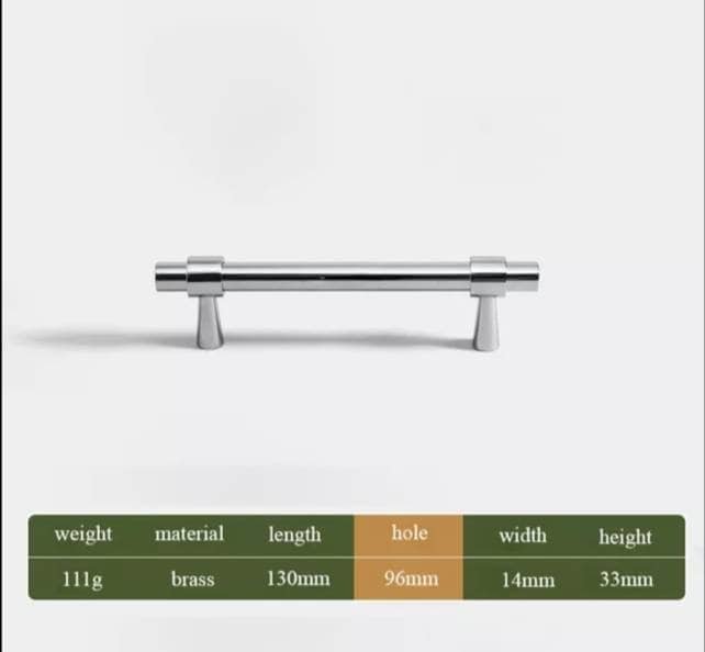 Shiny silver classic cabinet bar handle/silver cabinet pull/Brass furniture hardware/classic chrome door handle/silver kitchen hardware
