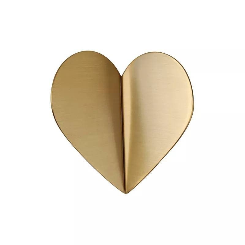 Pair of heart shaped drawer handles/Flush fitting handles/Heart shaped cabinet handles/Nursery door handles/Door handle in pastel shades