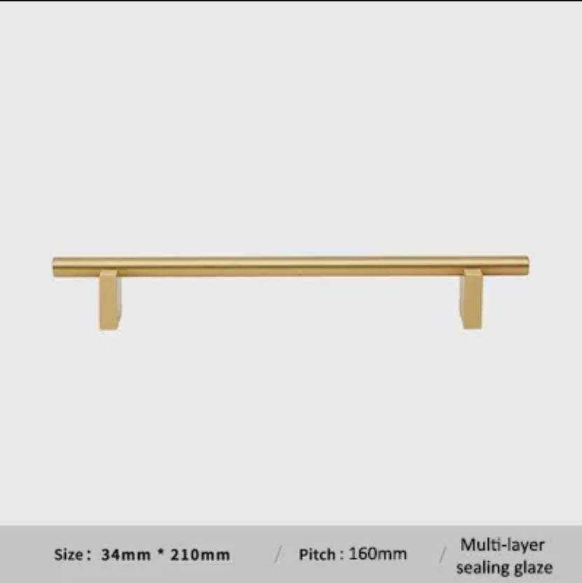 Gold brass bar with rectangle base drawer handle/modern gold gold brass hardware/gold brass cabinet pull/Gold kitchen hardware/Gold pulls