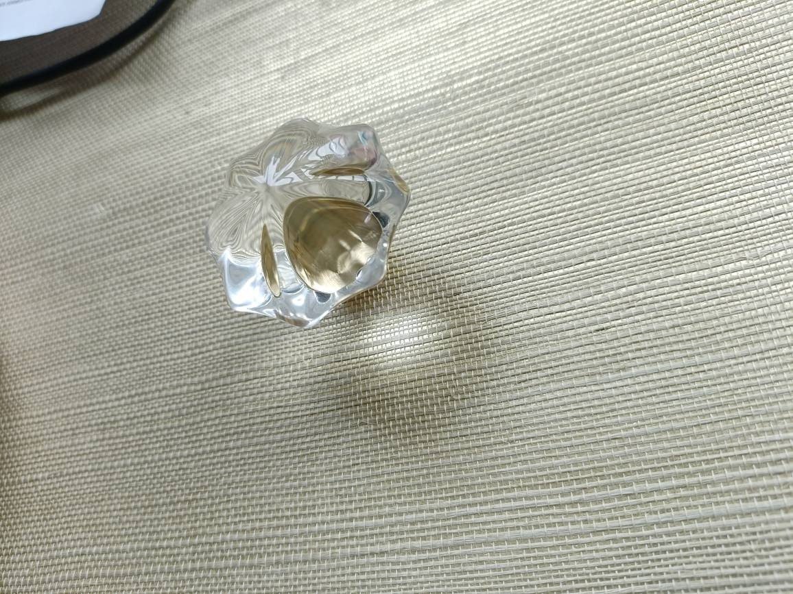 Mid century modern clear lucite cabinet pull/Transparent rounded star shaped door knob/Resin furniture hardware/vintage gran style handle