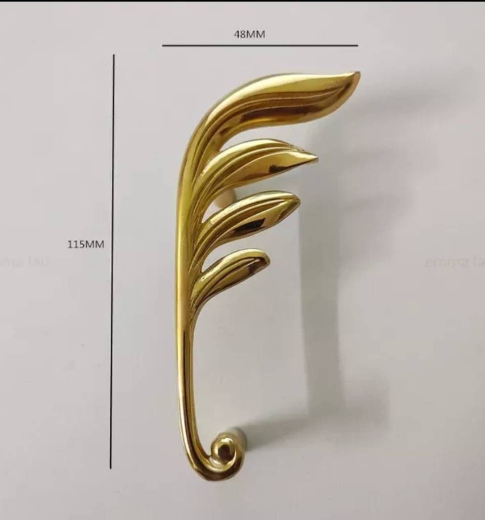 A pair of brass willow branch door handles/botanical drawer handles/wardrobe handles/art nouveau drawer pulls/matching set of cabinet pulls