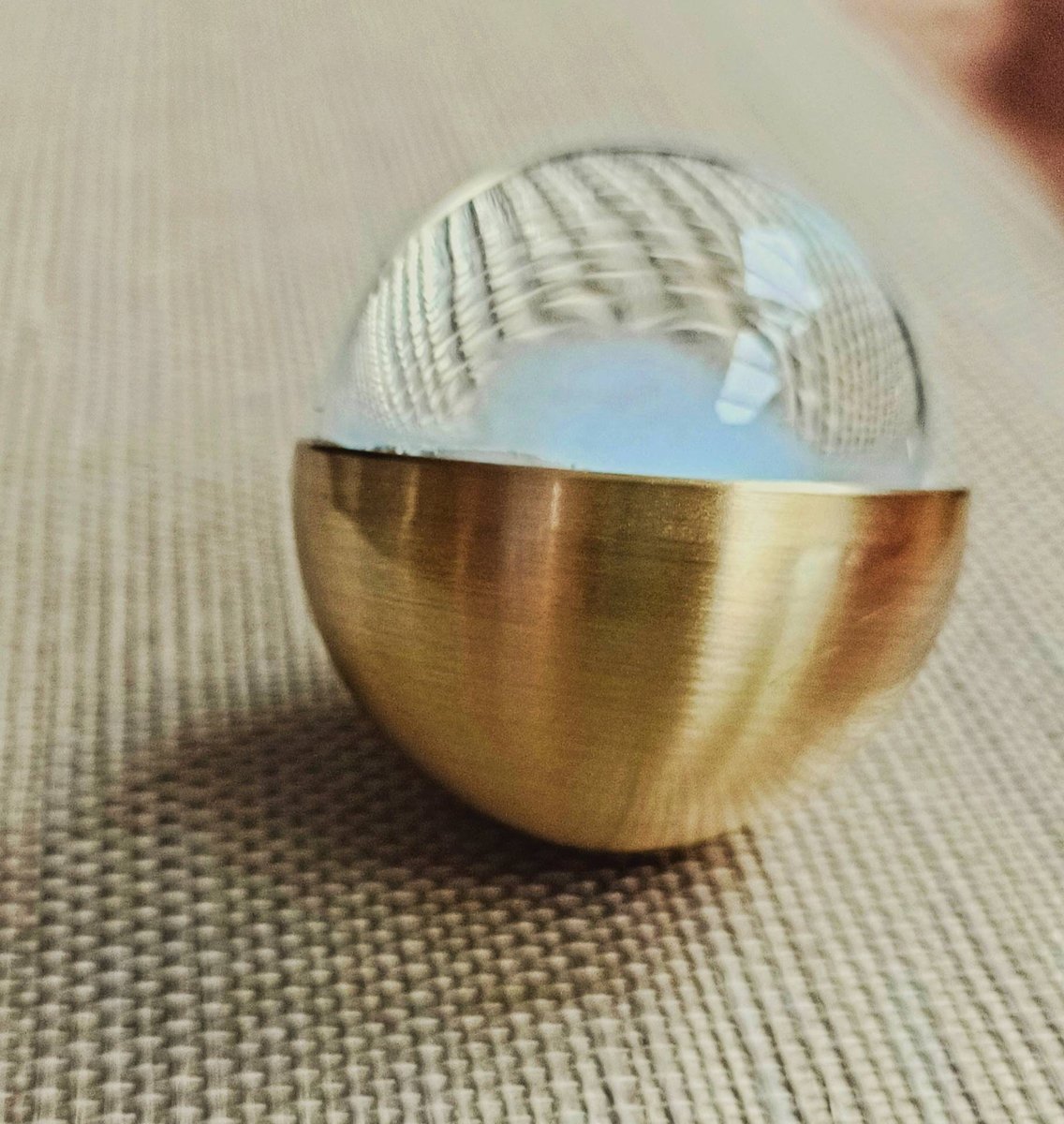 Brass and clear glass ball cabinet handle with embedded cloud shaped designs/glass cabinet handle/Cloud themes door knob/ brass drawer knob