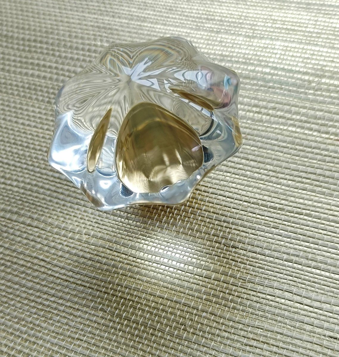 Mid century modern clear lucite cabinet pull/Transparent rounded star shaped door knob/Resin furniture hardware/vintage gran style handle