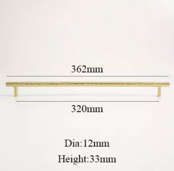 Glittery gold hammered brass cabinet bar handle/Shiny brass drawer pull/textured solid gold brass door handle/Gold brass furniture hardware