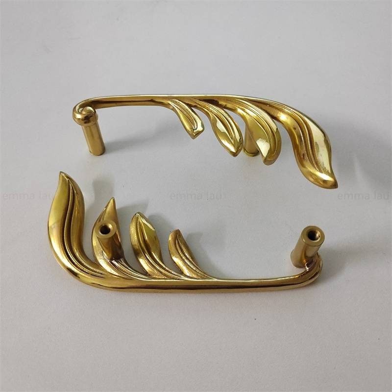 A pair of brass willow branch door handles/botanical drawer handles/wardrobe handles/art nouveau drawer pulls/matching set of cabinet pulls
