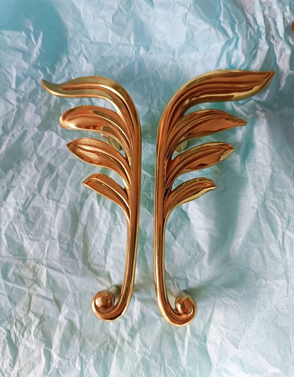 A pair of brass willow branch door handles/botanical drawer handles/wardrobe handles/art nouveau drawer pulls/matching set of cabinet pulls