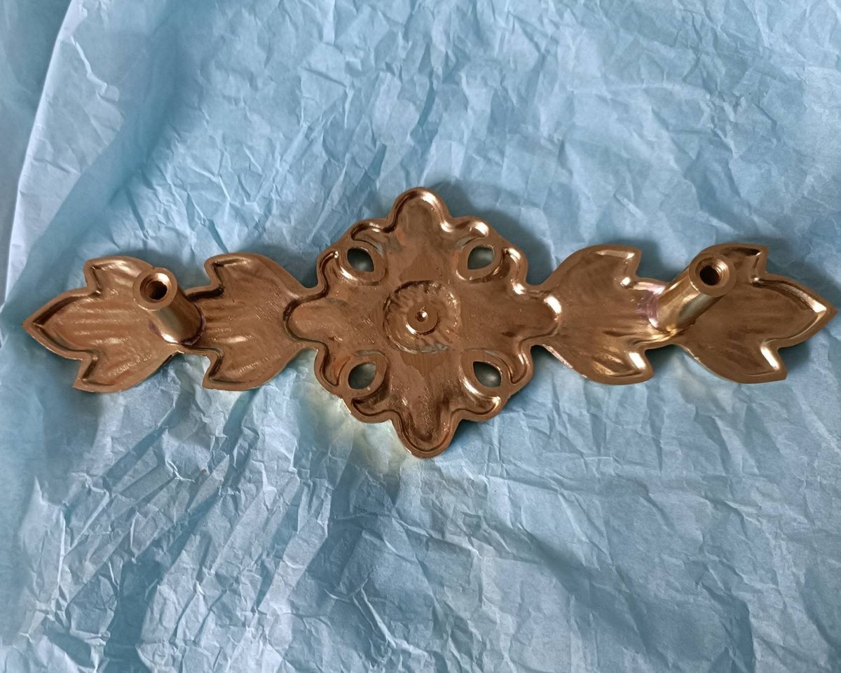 Decorative sun flower and leaf drawer pull/Gold sun flower cabinet handle/arts and crafts style handle/Ornate brass furniture hardware