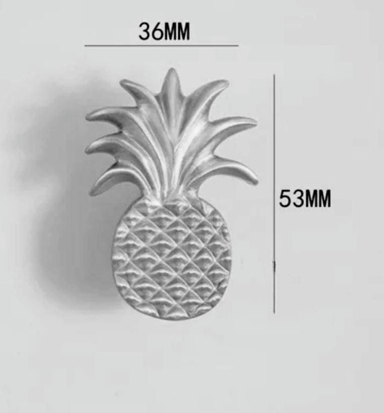 Silver Pineapple Cabinet Pulls/Nickel Door Handle/drinks cabinet handle/tropical decor/home improvement/retro style door knob/drawer handle