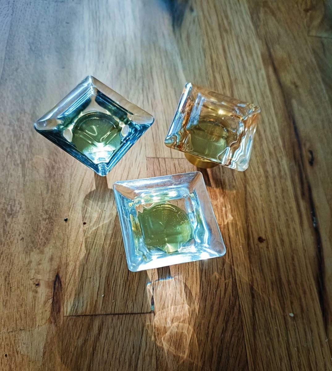 Antique style square cut glass decorative door knob/Vintage style glass cabinet handle/IKEA hack drawer pull/square decorative door handle