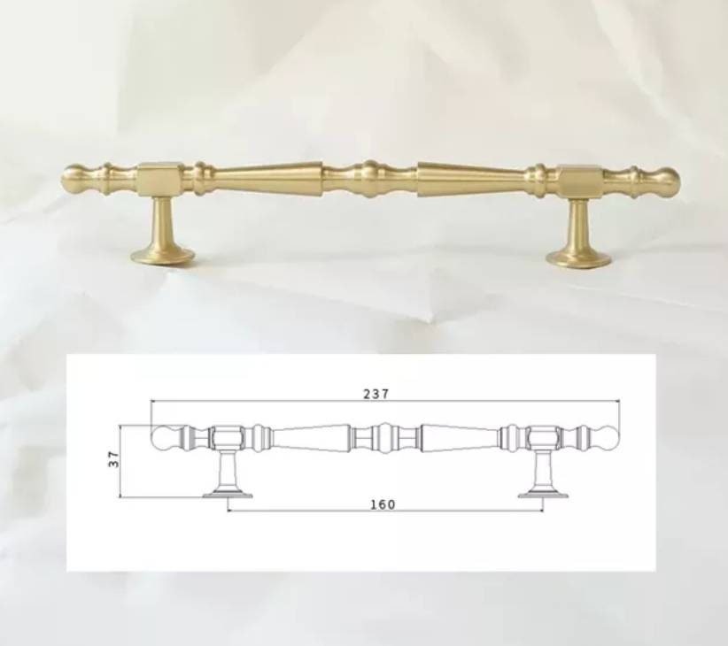 Matte gold geometric shapes bar handle/Gold brass cabinet pull/Brass kitchen door handle/Bar drawer pull/furniture hardware/home improvement