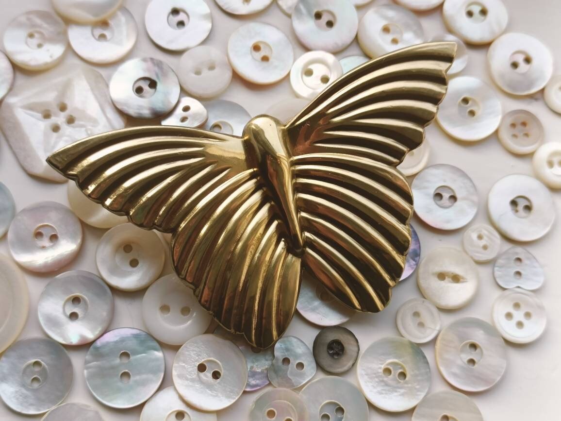 Shiny polished gold brass butterfly cabinet Pull/Gold butterfly door handle/Cute Butterfly drawer knob/Gold brass butterfly wardrobe handle