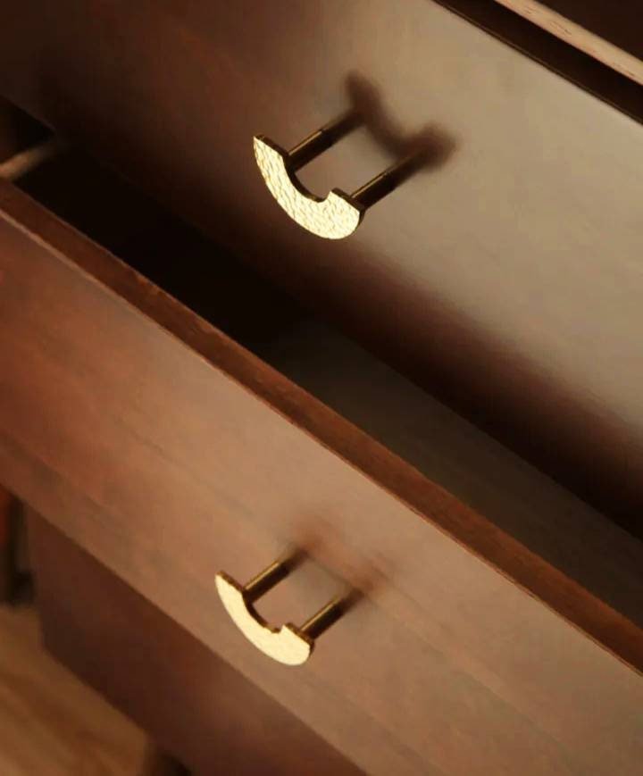 Shiny textured gold brass semi circle handle/hammered gold drawer pull/kitchen hardware/large cabinet handle/gold wardrobe door handle