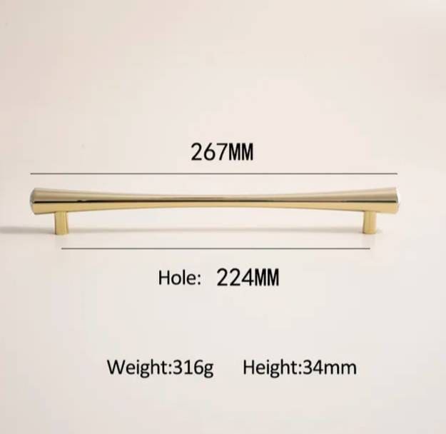 Shiny gold brass and marble bar handle/Luxury hardware/Shiny brass and white marble door handle/white marble drawer pull/Gold cabinet handle