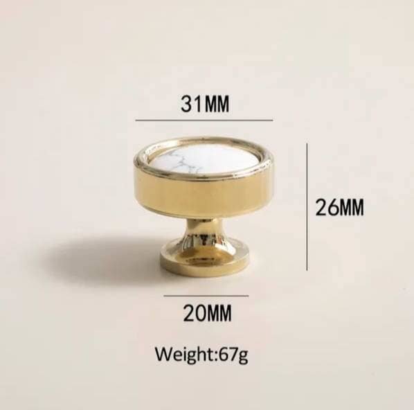 Shiny gold brass and marble bar handle/Luxury hardware/Shiny brass and white marble door handle/white marble drawer pull/Gold cabinet handle