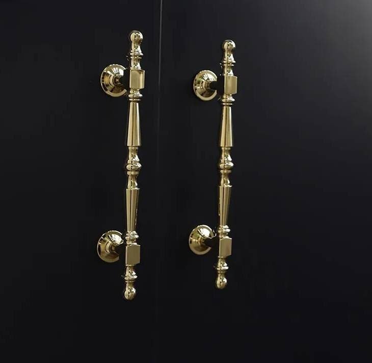Shiny gold geometric shapes bar handle/Gold brass cabinet pull/Brass kitchen door handle/Bar drawer pull/furniture hardware/home improvement