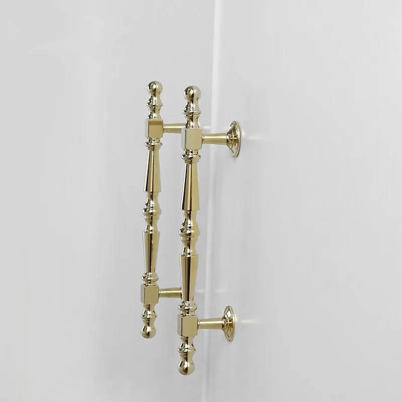 Shiny gold geometric shapes bar handle/Gold brass cabinet pull/Brass kitchen door handle/Bar drawer pull/furniture hardware/home improvement