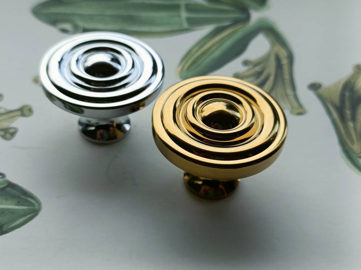 Shiny circle brass button door handle/Round gold or silver cabinet pull/metal furniture hardware/round brass drawer knob/Brass door knob