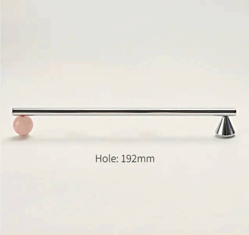 Silver geometric bar handle for kitchen bedroom or bathroom makeover/mid century drawer pull/bright coloured door furniture/stone door knob