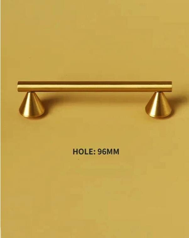 Gold brass retro shaped cabinet bar handles/Geometric Cabinet Pull/Modern gold door handle/Brass furniture hardware/Kitchen drawer handle