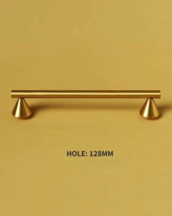 Gold brass retro shaped cabinet bar handles/Geometric Cabinet Pull/Modern gold door handle/Brass furniture hardware/Kitchen drawer handle