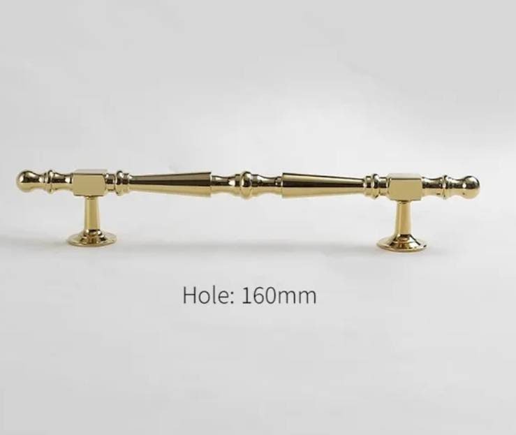 Shiny gold geometric shapes bar handle/Gold brass cabinet pull/Brass kitchen door handle/Bar drawer pull/furniture hardware/home improvement