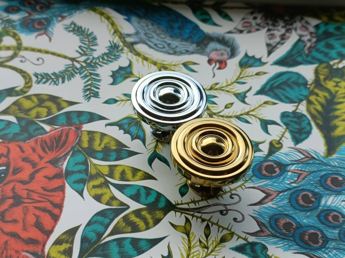 Shiny circle brass button door handle/Round gold or silver cabinet pull/metal furniture hardware/round brass drawer knob/Brass door knob