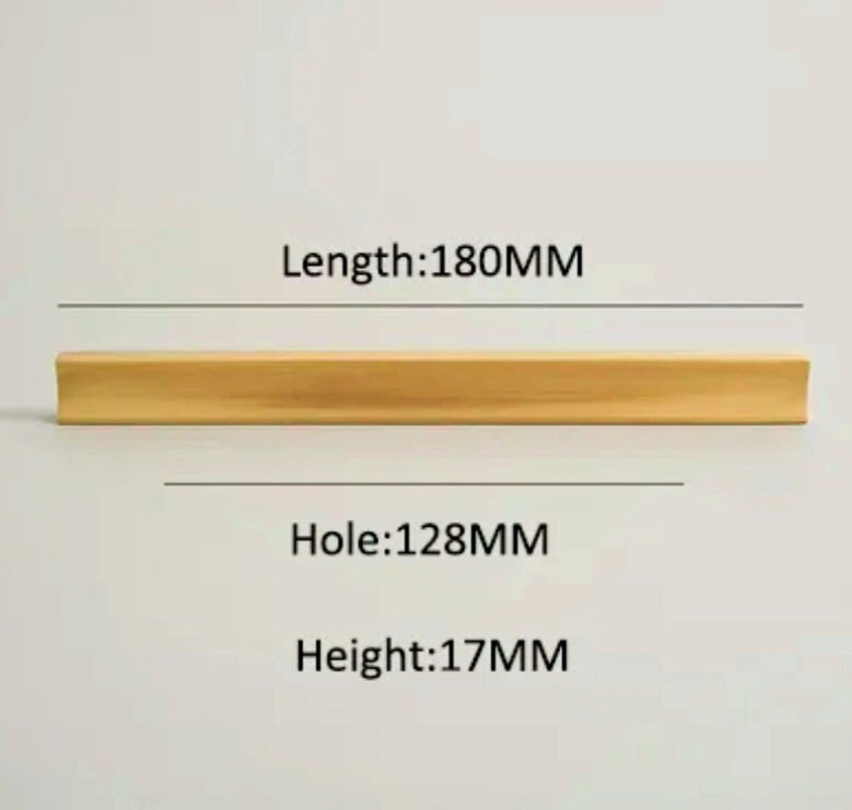 Simple gold brass bar handle/Extra long cabinet handle/home improvement hardware/modern brass kitchen hardware/Brass wardrobe handle
