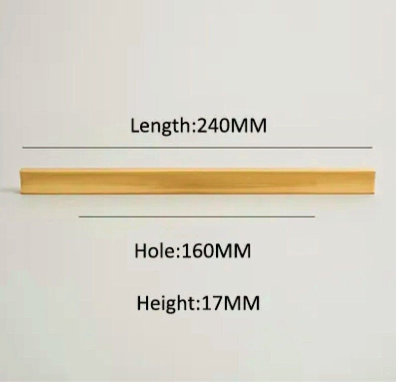 Simple gold brass bar handle/Extra long cabinet handle/home improvement hardware/modern brass kitchen hardware/Brass wardrobe handle