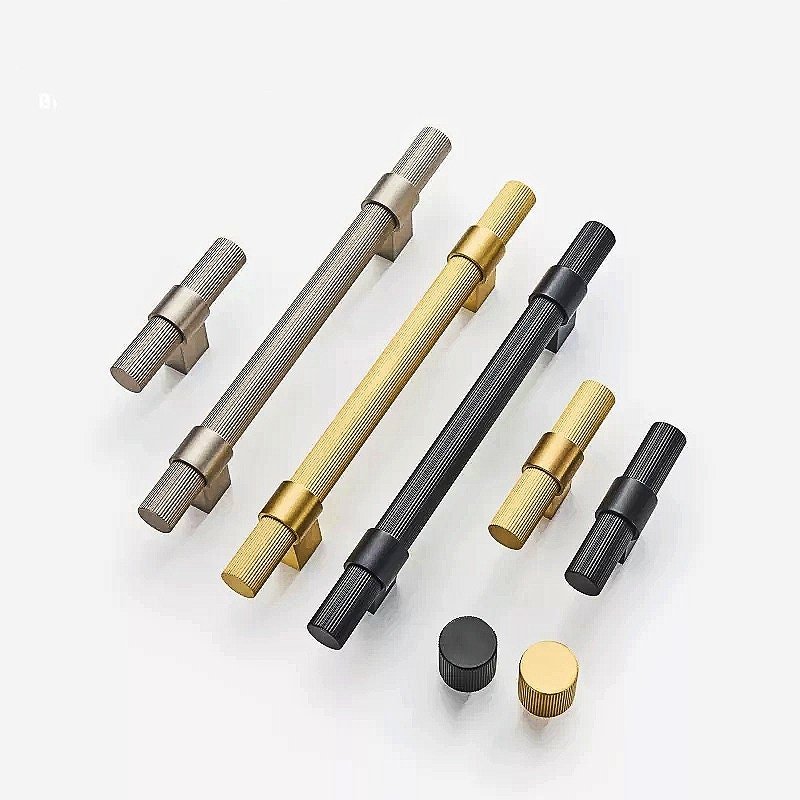 Gold Silver or black textured metal bar handle with wide base/Improved grip cabinet pull/brass kitchen cabinet handle/modern brass hardware