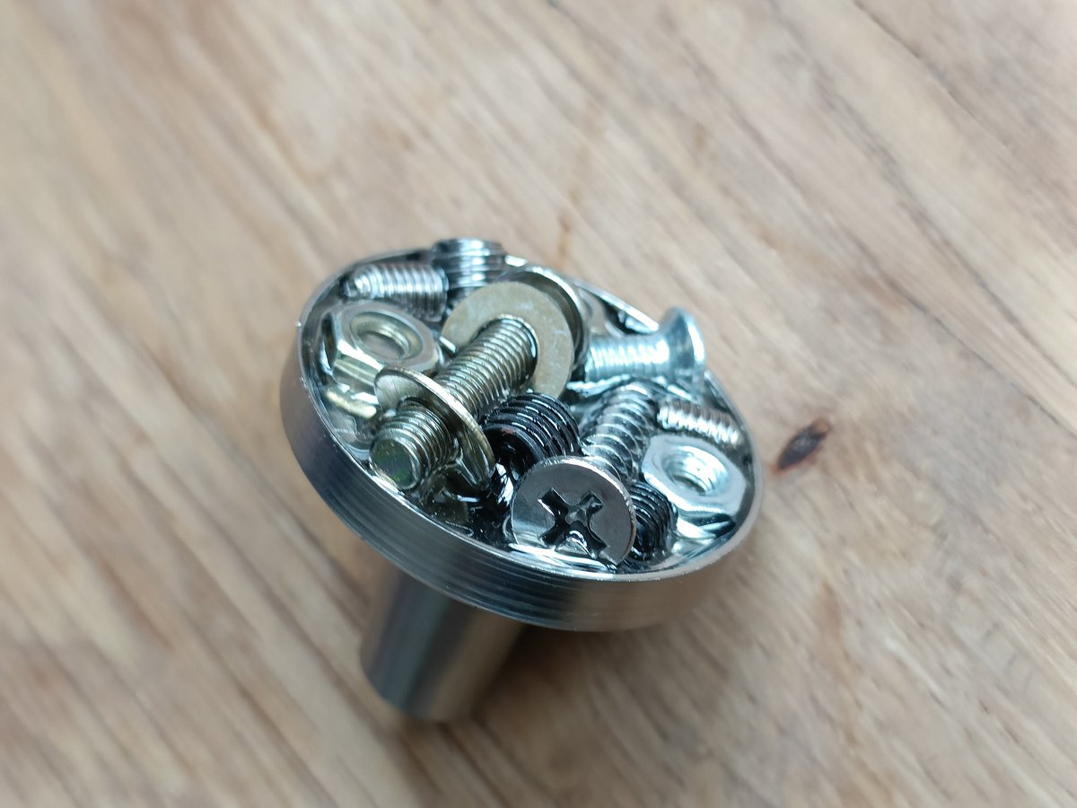 Unique nuts, washers and screws drawer pull/Silver nut style solid nickle cabinet knob/Industrial style door knob/man cave nickle hardware