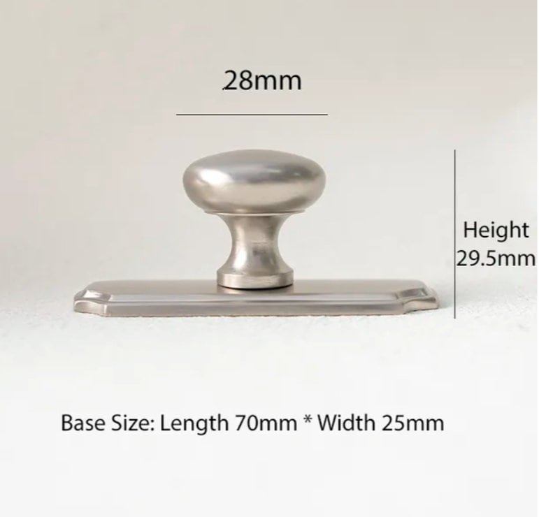 Classic back plate drawer knob/Backplate drawer handle/Traditional style cabinet pull/Brass furniture hardware/IKEA hack door handle