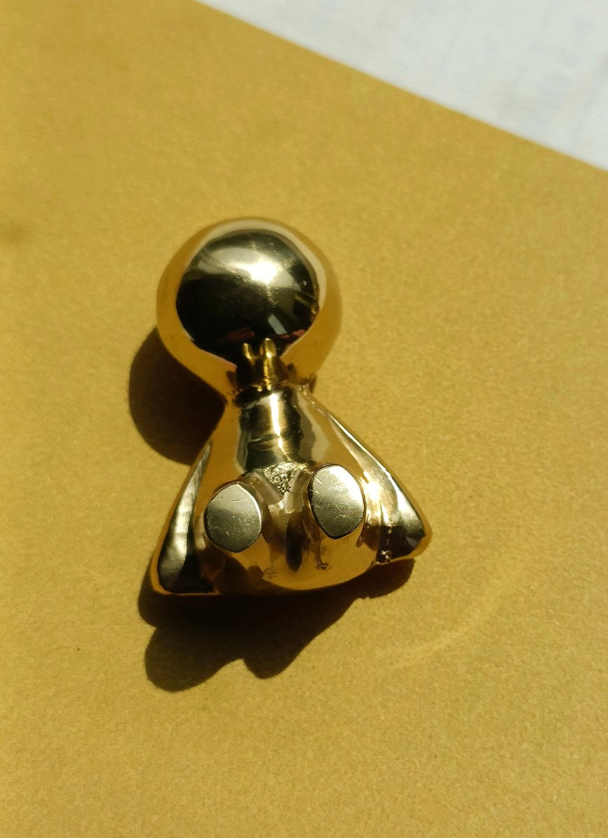 Gold brass man cabinet handle/Small man shaped door handle/Cartoon shaped figurine drawer handle/Child shaped brass furniture hardware