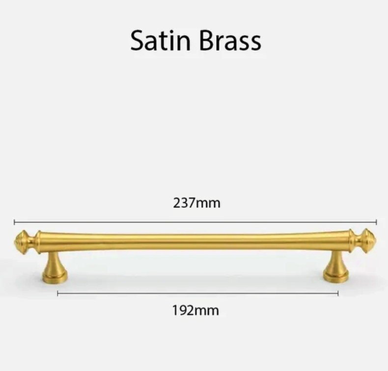 Satin gold French style cabinet bar handle/Unusual matte gold ball design cabinet drawer pull/Gold furniture hardware/Brass kitchen hardware